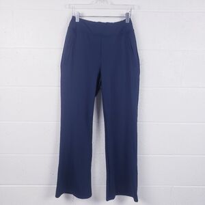 Halara Flex Mid‎ Rise Side Zipper Pocket Work Flare Pants Midnight Blue Small